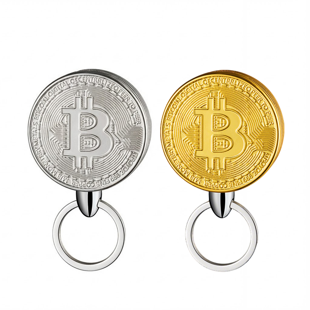 HandyFidgetGround™ Bitcoin Metal Keychain Lighter