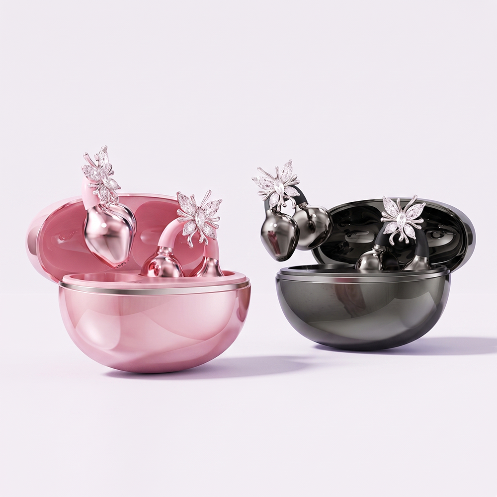 HiFiveGo™ JewelSound Diamond Clip-On Earbuds