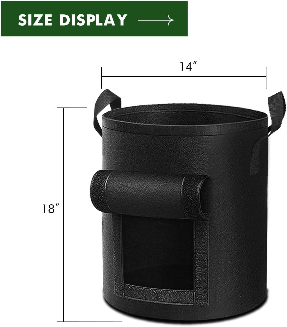 HandyFidgetGround™ Thick Fabric Planting Bags with Window