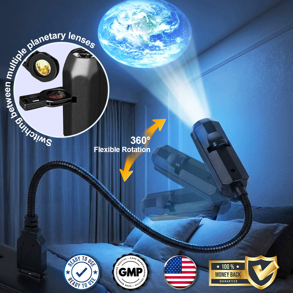 HandyFidgetGround™ AstroLens 360° USB Galaxy Projector Light 2