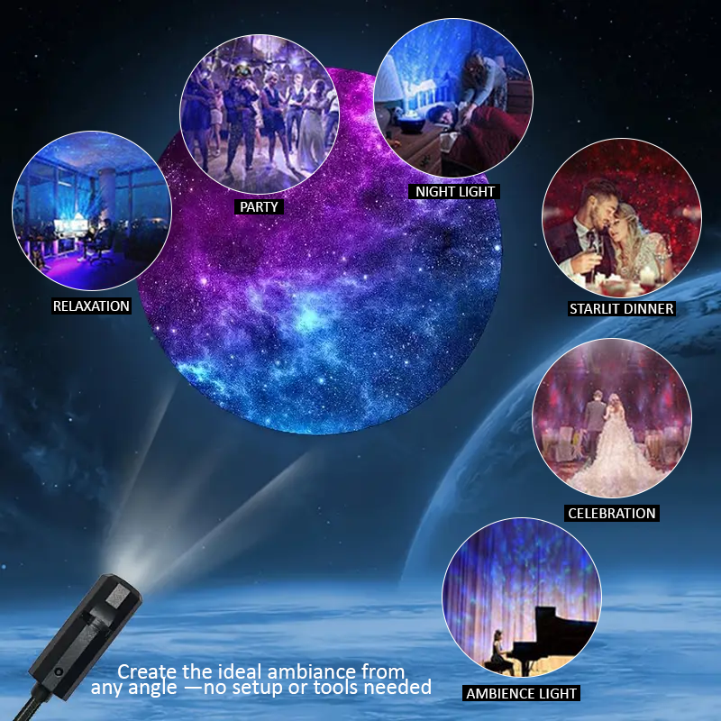 HandyFidgetGround™ AstroLens 360° USB Galaxy Projector Light 2