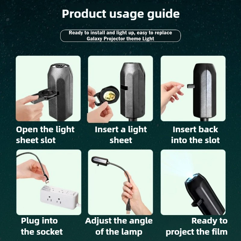 HandyFidgetGround™ AstroLens 360° USB Galaxy Projector Light 2