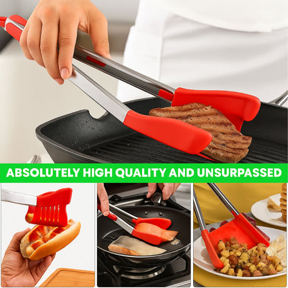 👍 HandyFidgetGround™ FlexiGrip Dual-Action Food Tongs