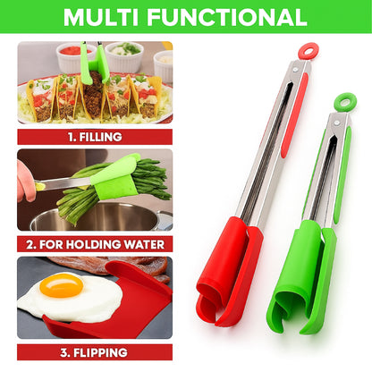 👍 HandyFidgetGround™ FlexiGrip Dual-Action Food Tongs