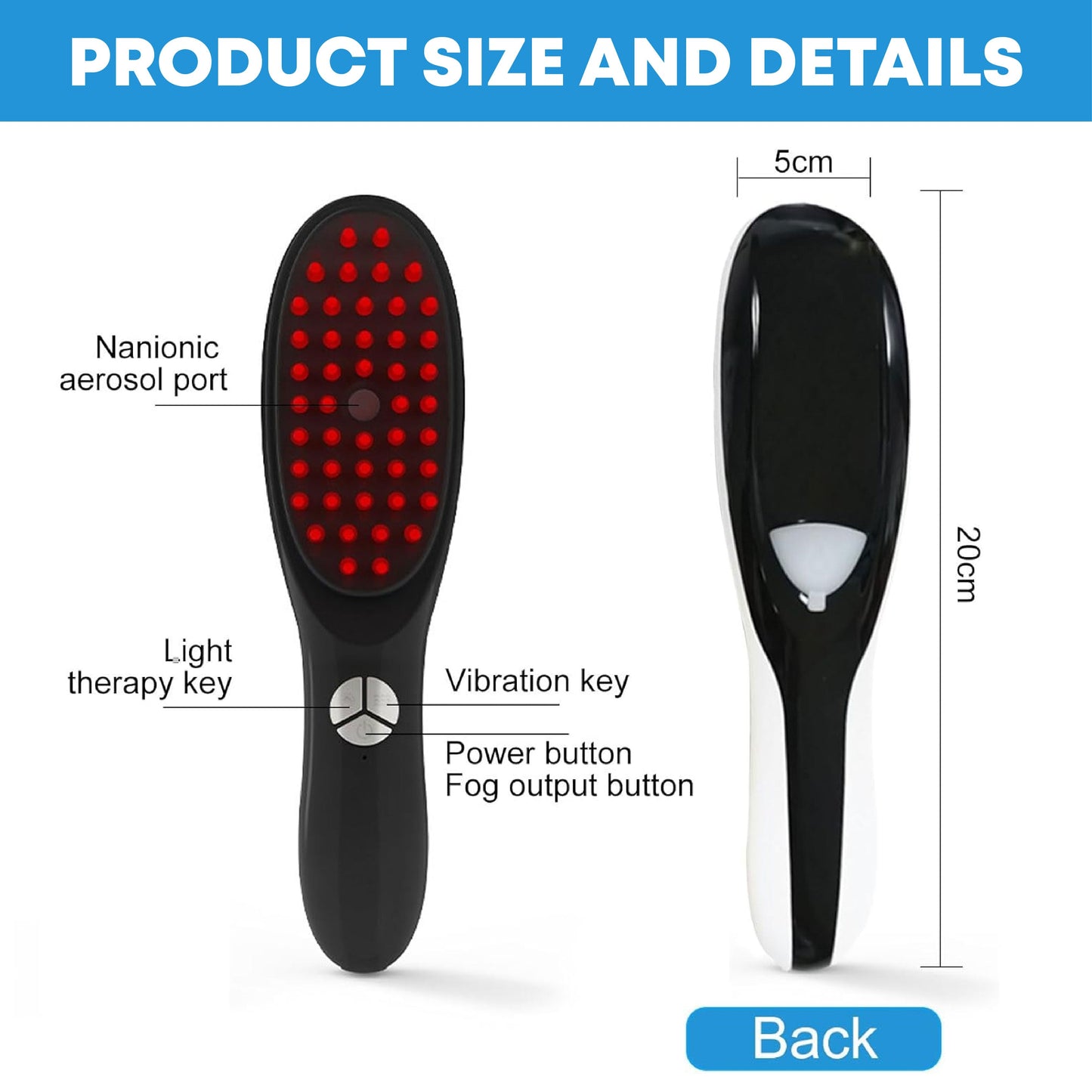 HandyFidgetGround™ LightStim Scalp Therapy Massage Comb