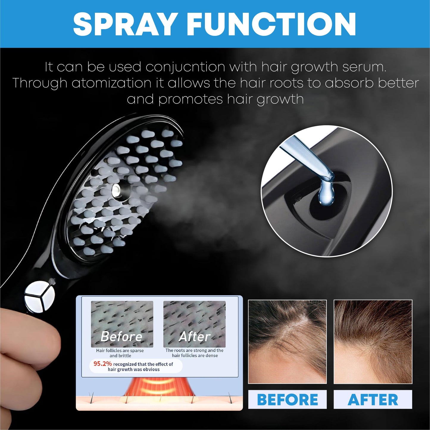 HandyFidgetGround™ LightStim Scalp Therapy Massage Comb