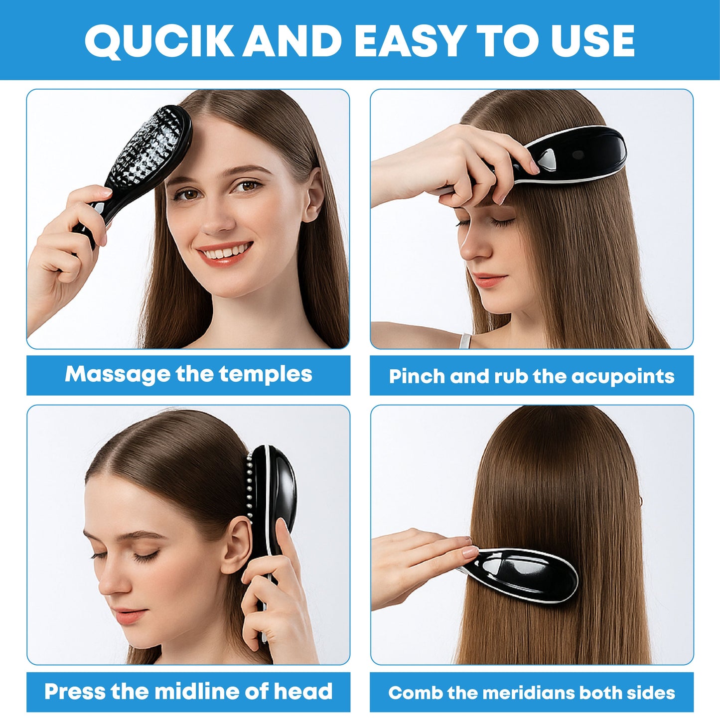 HandyFidgetGround™ LightStim Scalp Therapy Massage Comb