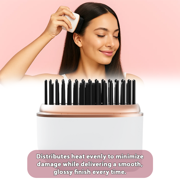 HandyFidgetGround™ SilkyHeat Portable Wireless Straightening Comb