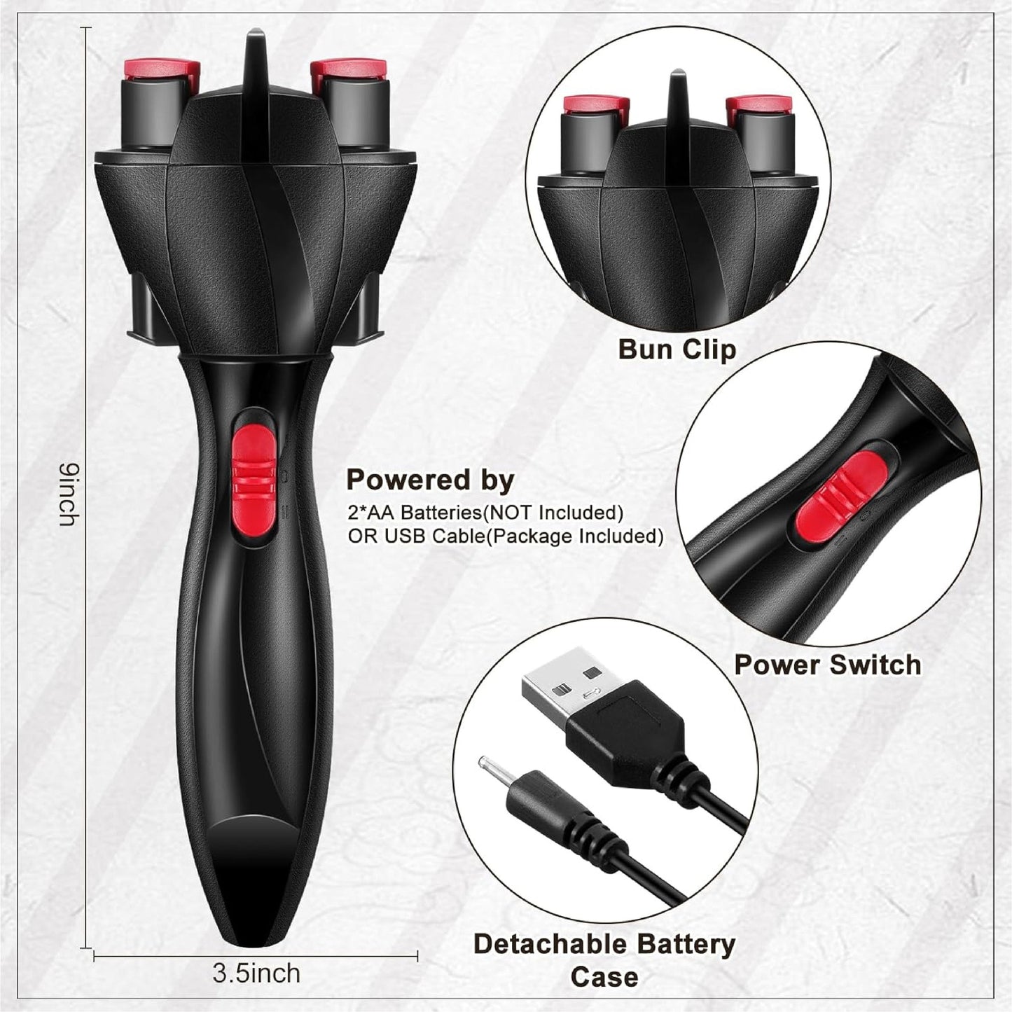HandyFidgetGround™ TwistEase Auto Braiding Hair Styler
