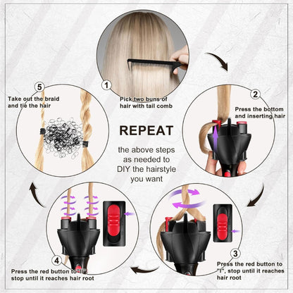 HandyFidgetGround™ TwistEase Auto Braiding Hair Styler