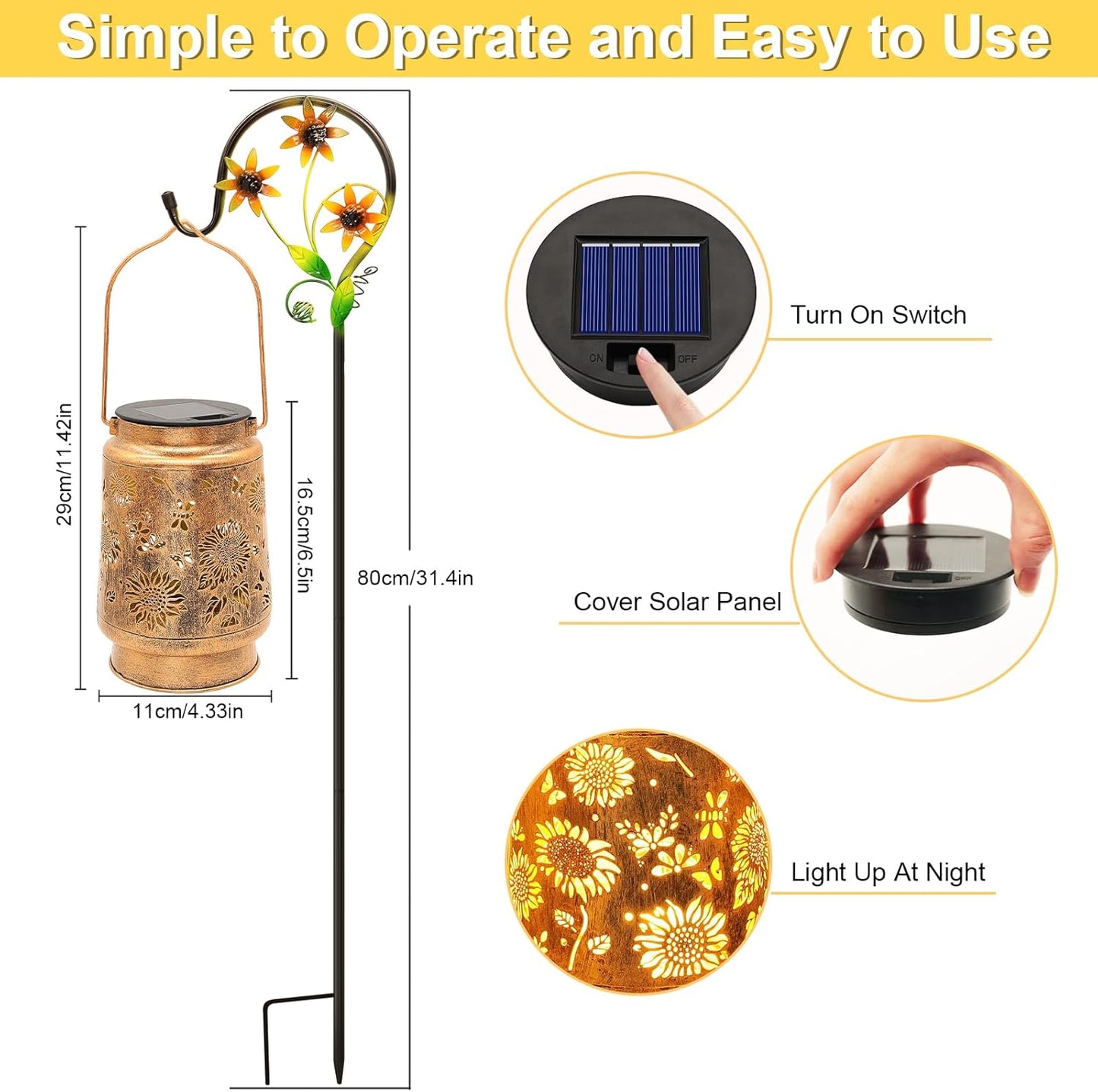HandyFidgetGround™ Decorative Solar Garden Light with Hook