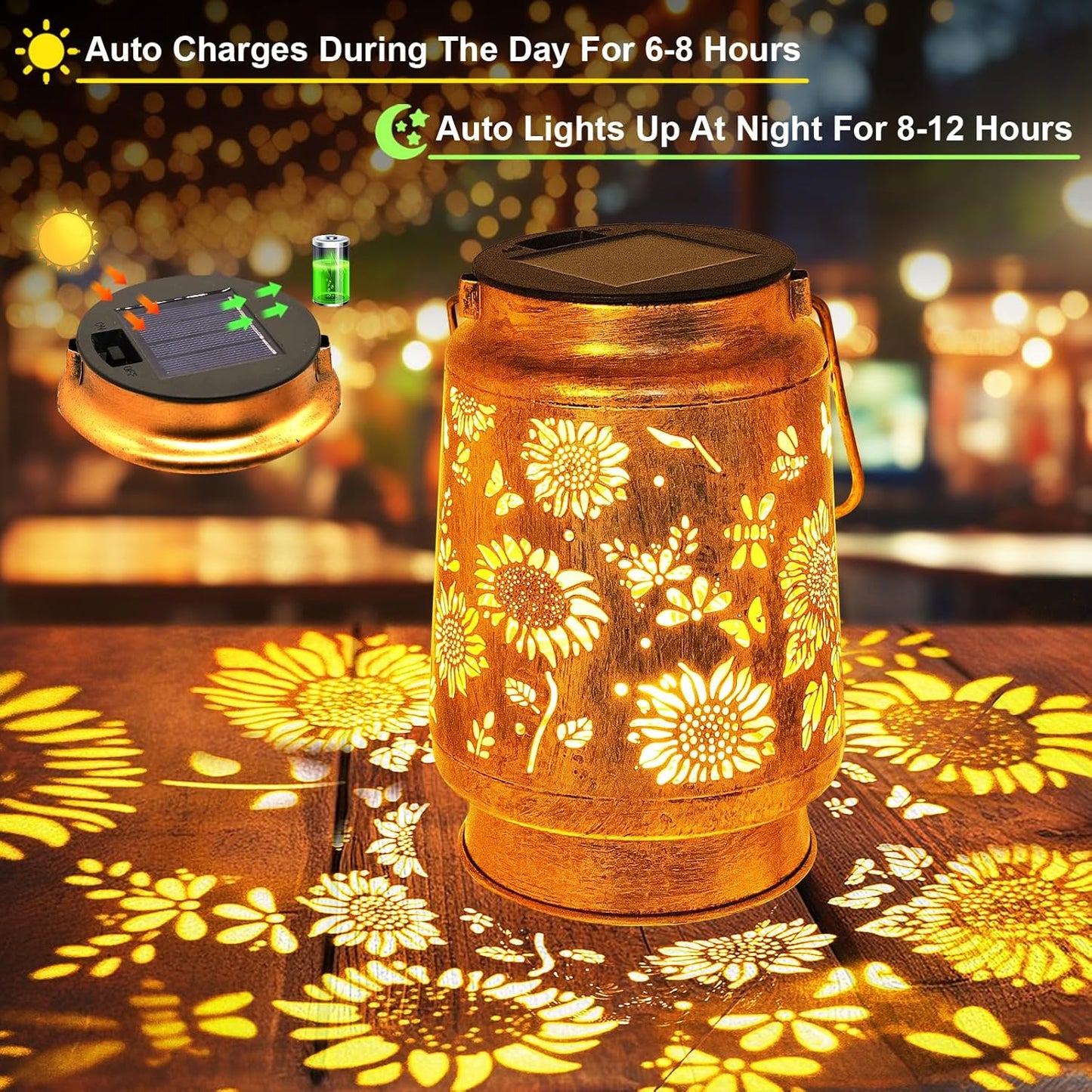HandyFidgetGround™ Decorative Solar Garden Light with Hook