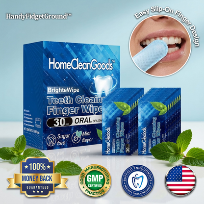 HandyFidgetGround™ BrighteWipe Teeth Cleaning Finger Wipes