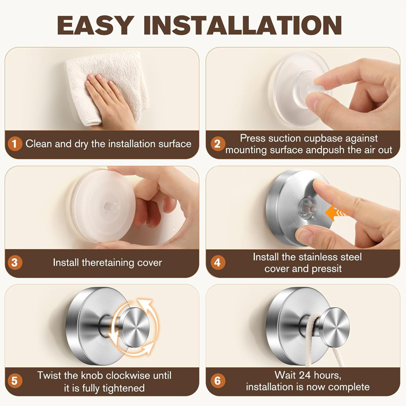 HandyFidgetGround™ MaxHold Twist-Lock Suction Hook