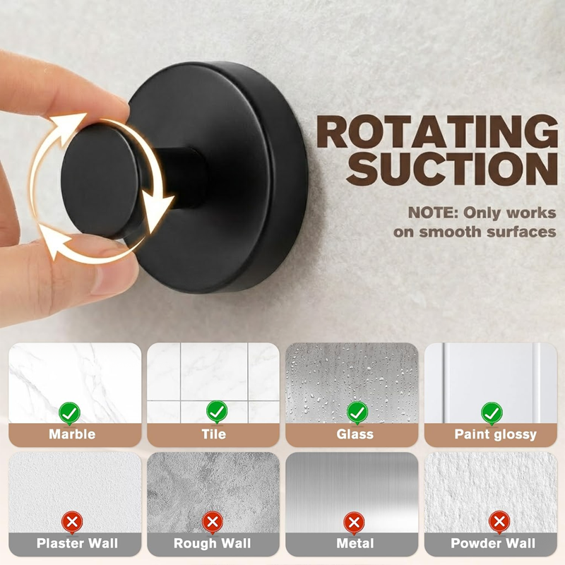 HandyFidgetGround™ MaxHold Twist-Lock Suction Hook