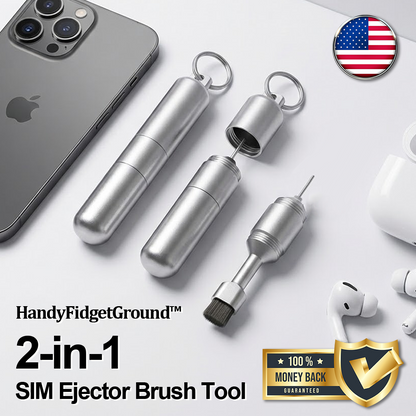 HandyFidgetGround™ MicroClean 2-in-1 SIM Ejector Brush Tool