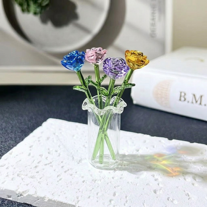 HandyFidgetGround™ MiniBloom Glass Flower Ornament