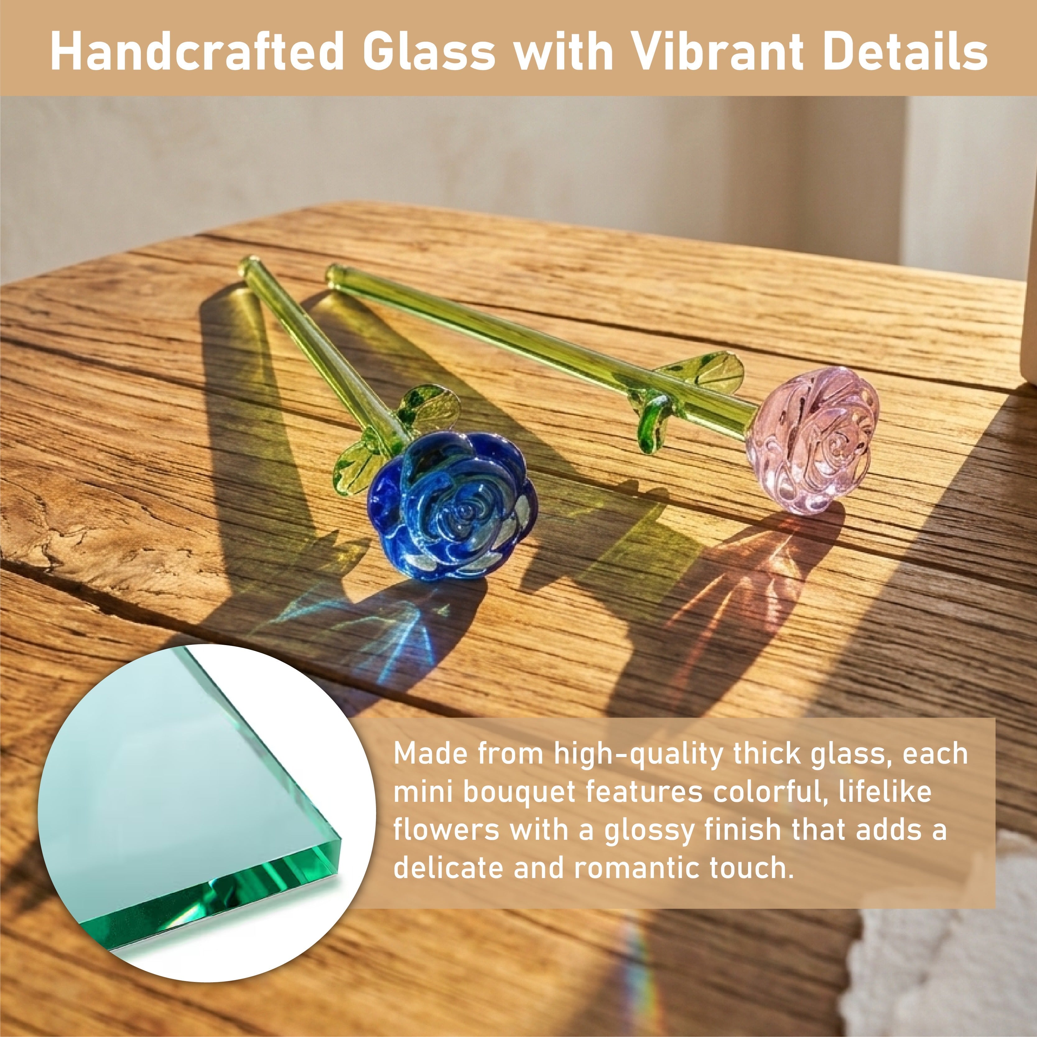 HandyFidgetGround™ MiniBloom Glass Flower Ornament