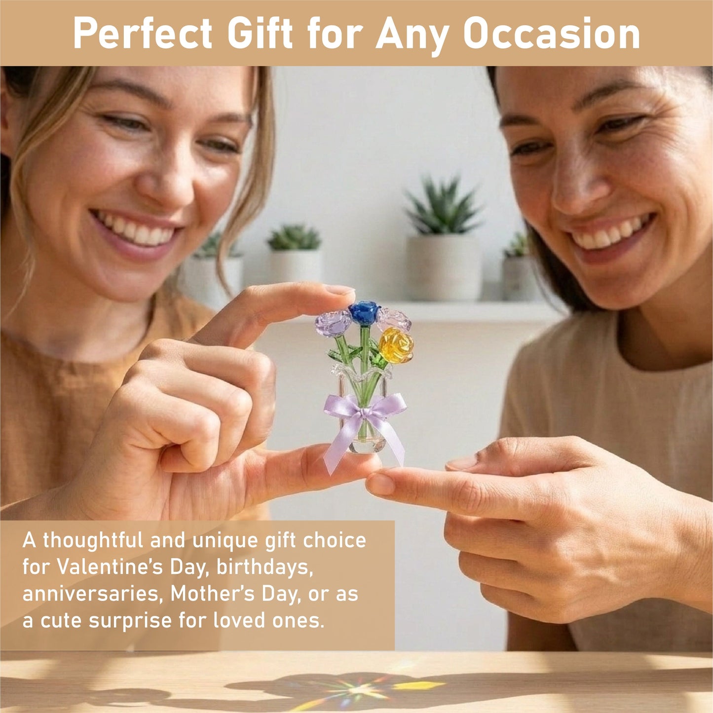 HandyFidgetGround™ MiniBloom Glass Flower Ornament