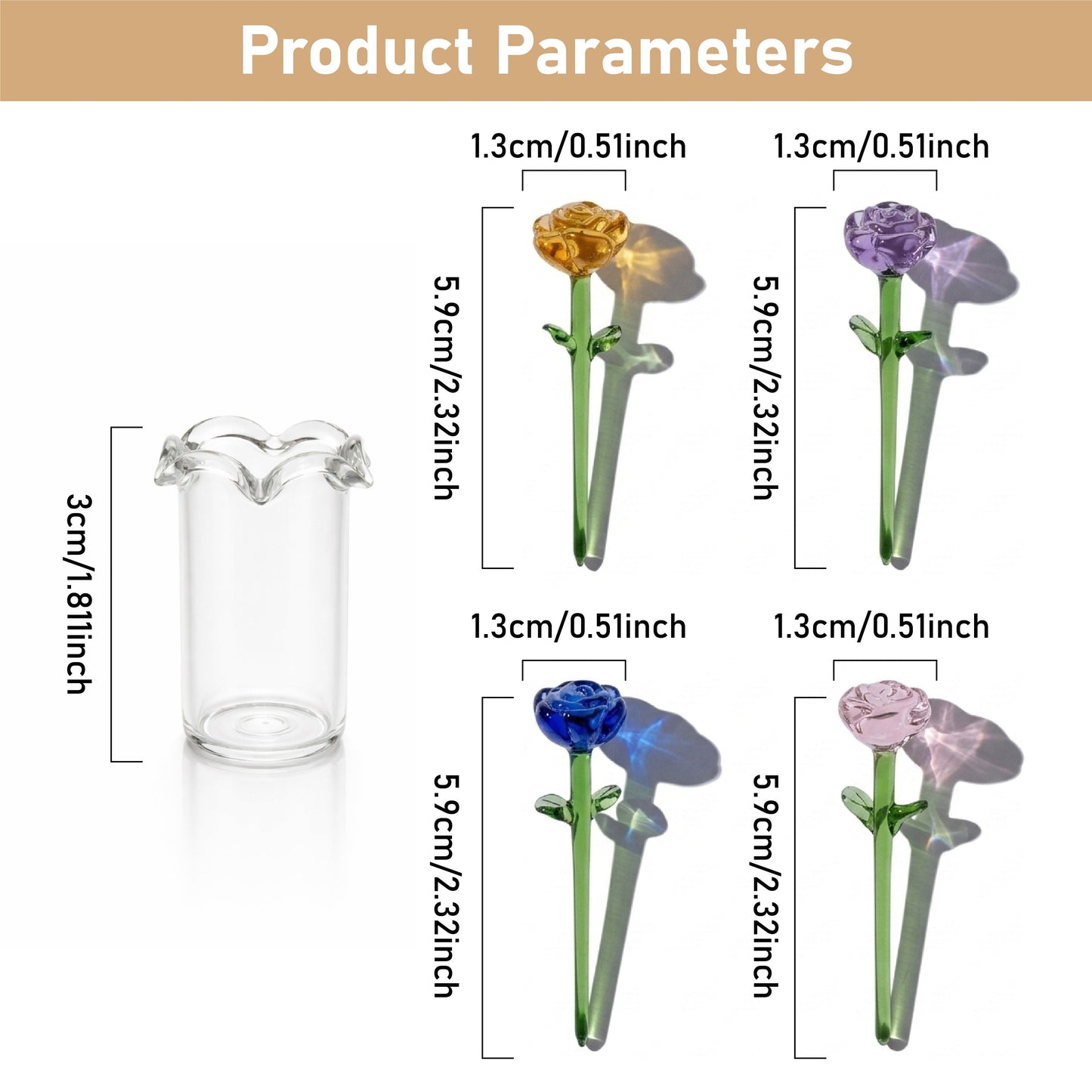 HandyFidgetGround™ MiniBloom Glass Flower Ornament