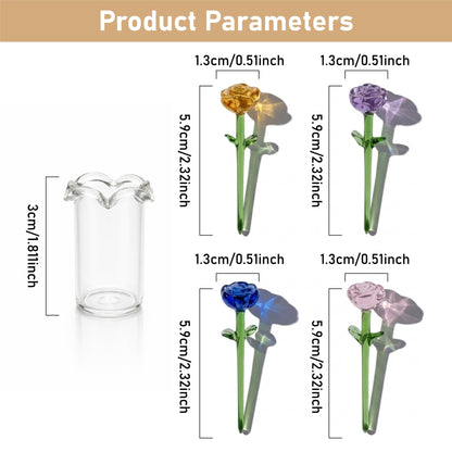 HandyFidgetGround™ MiniBloom Glass Flower Ornament