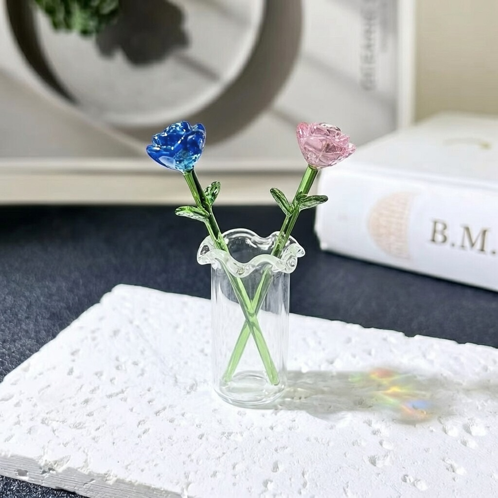 HandyFidgetGround™ MiniBloom Glass Flower Ornament