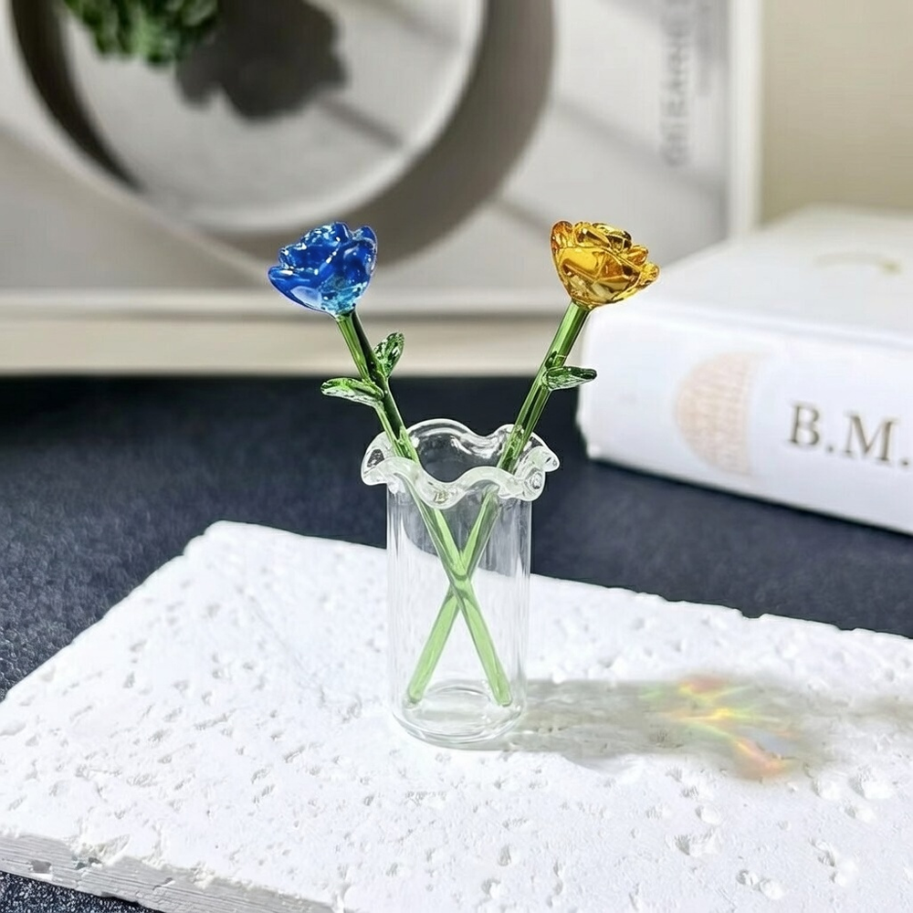 HandyFidgetGround™ MiniBloom Glass Flower Ornament