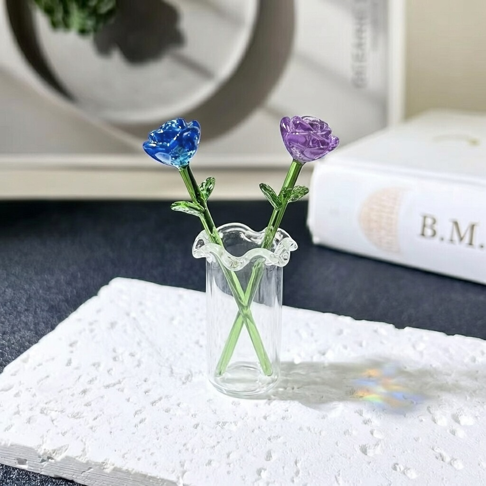 HandyFidgetGround™ MiniBloom Glass Flower Ornament
