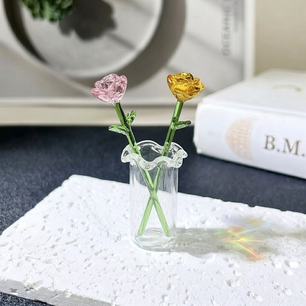 HandyFidgetGround™ MiniBloom Glass Flower Ornament