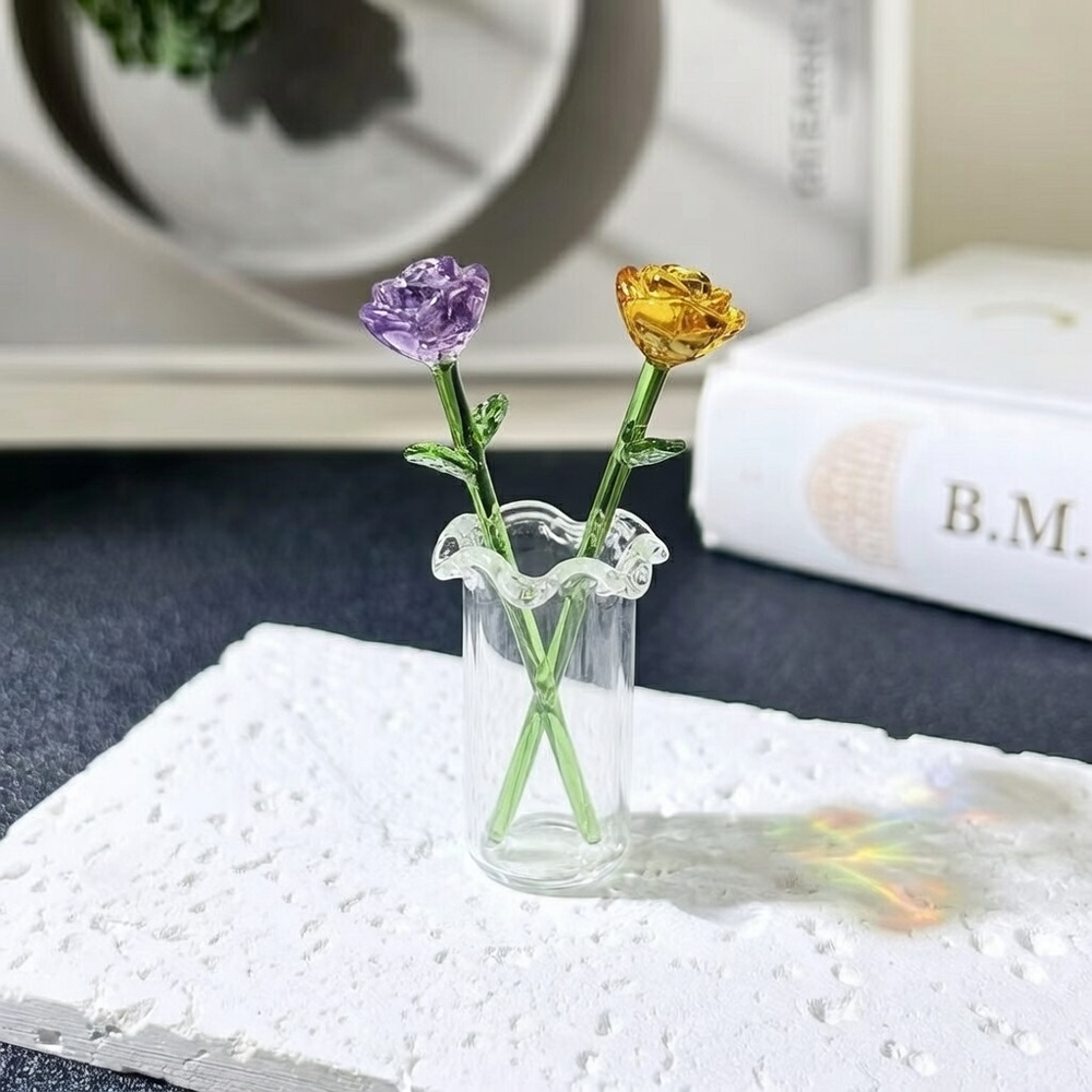 HandyFidgetGround™ MiniBloom Glass Flower Ornament