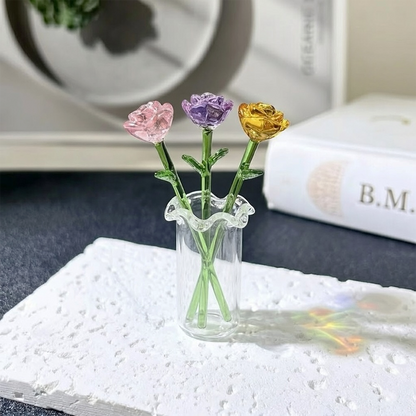HandyFidgetGround™ MiniBloom Glass Flower Ornament