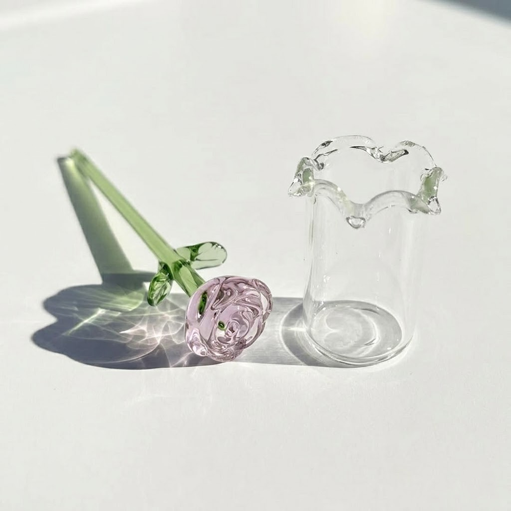 HandyFidgetGround™ MiniBloom Glass Flower Ornament