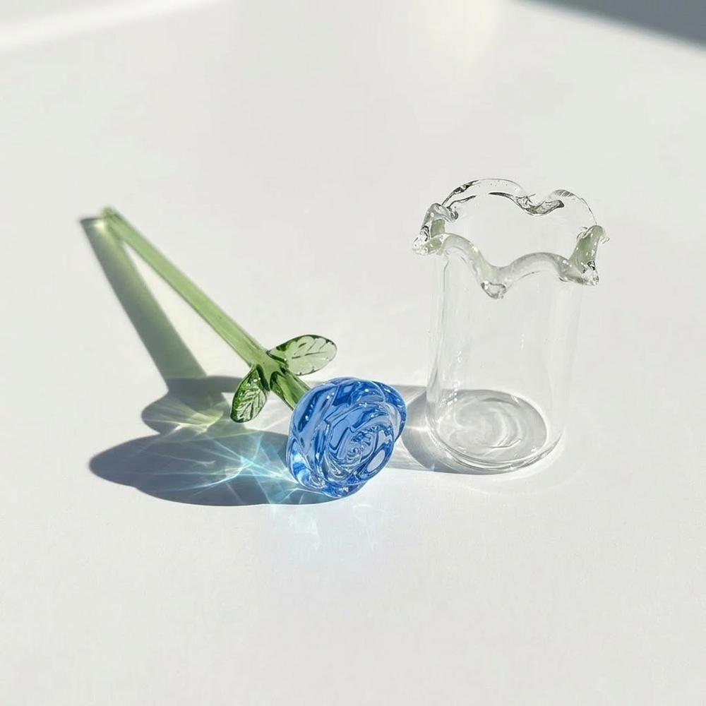 HandyFidgetGround™ MiniBloom Glass Flower Ornament