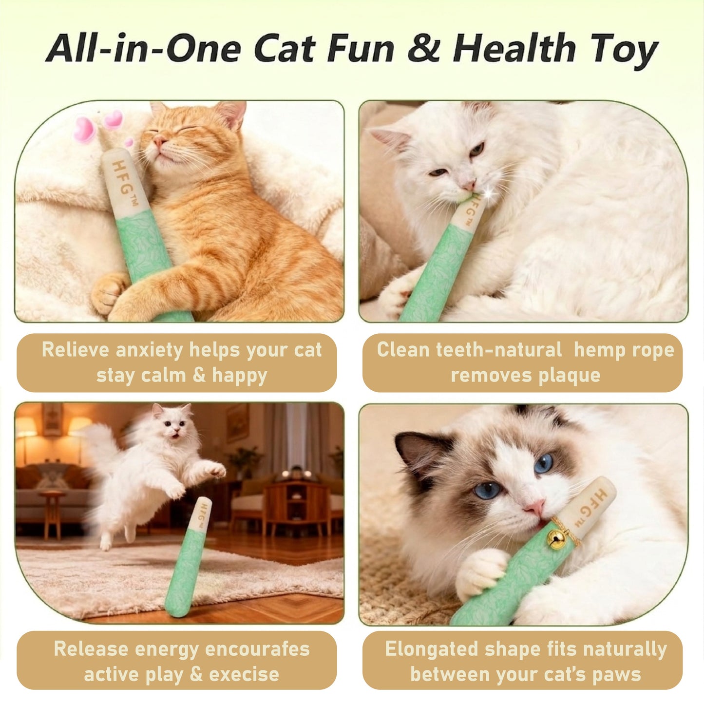 HandyFidgetGround™ MintMeow Catnip Chewing Toy Pack