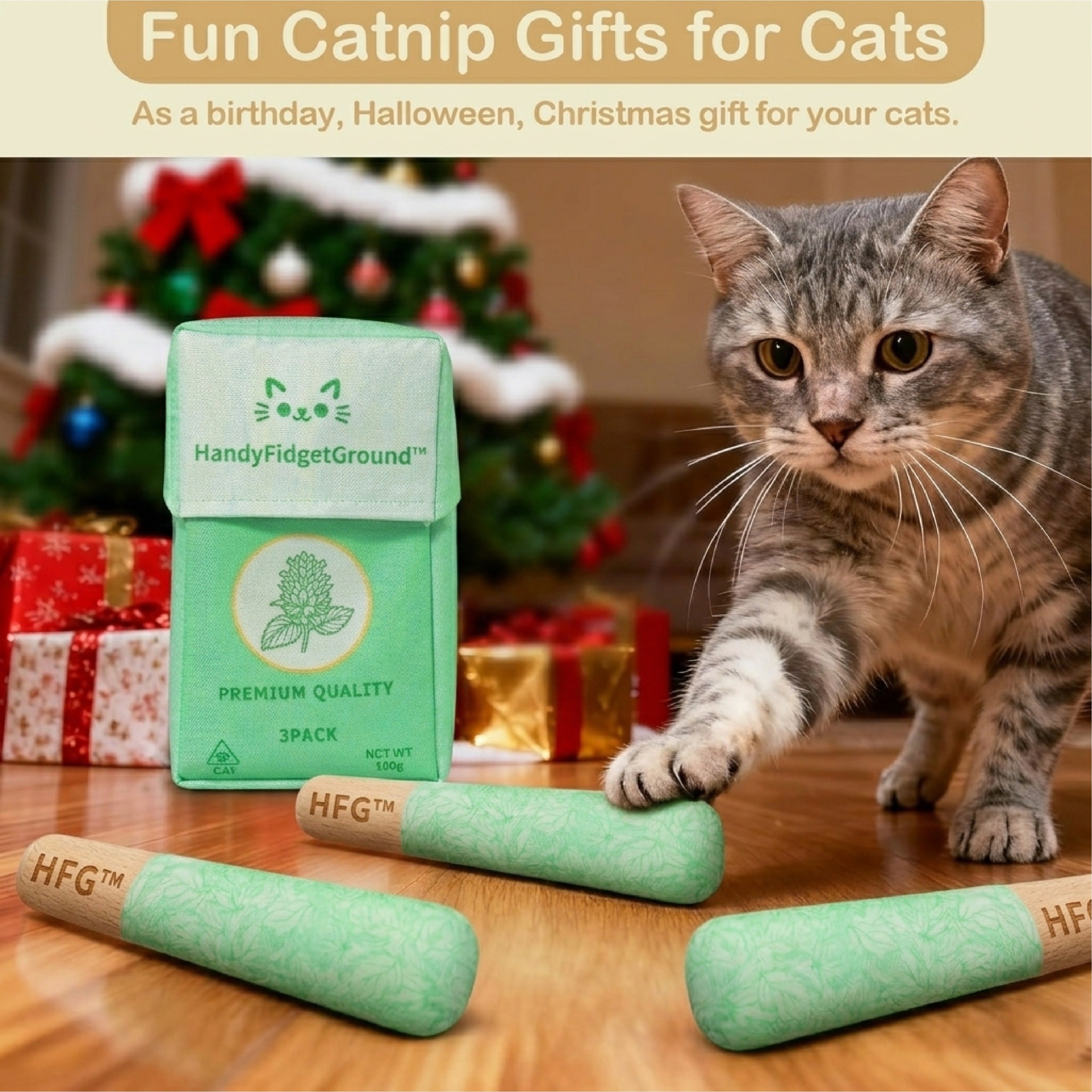 HandyFidgetGround™ MintMeow Catnip Chewing Toy Pack