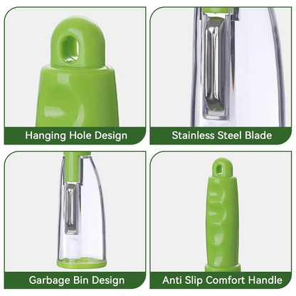 HandyFidgetGround™ PeelCatch Storage Cup Vegetable Peeler