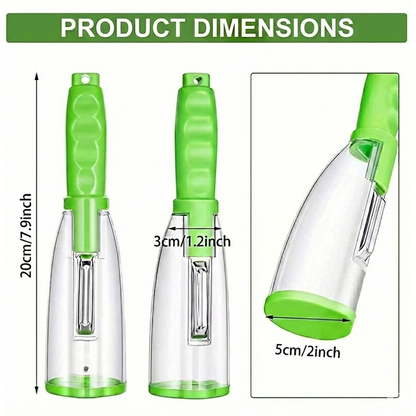 HandyFidgetGround™ PeelCatch Storage Cup Vegetable Peeler