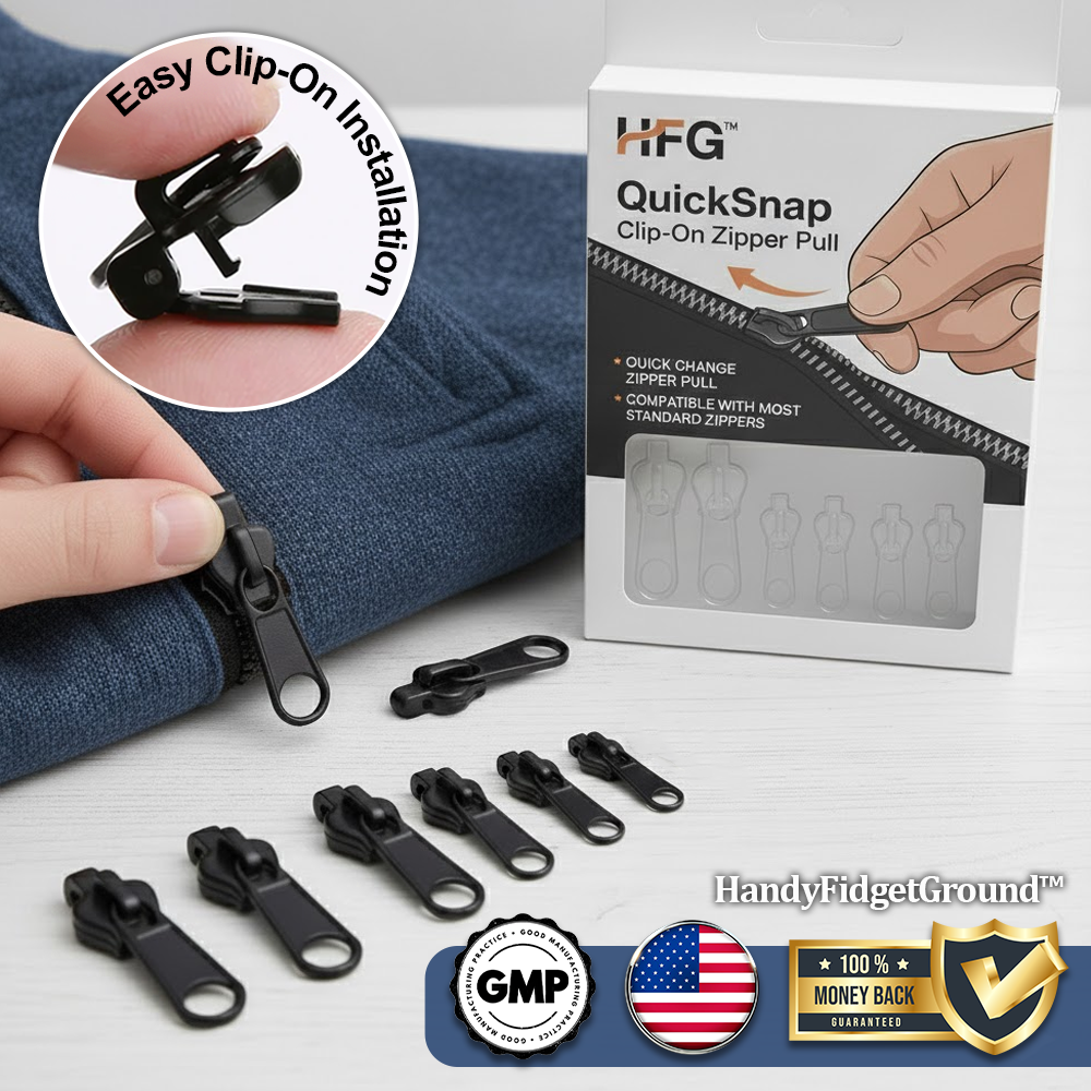 HandyFidgetGround™ QuickSnap Clip-On Zipper Pull