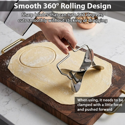 HandyFidgetGround™ RollCut Stainless Pastry Cutter
