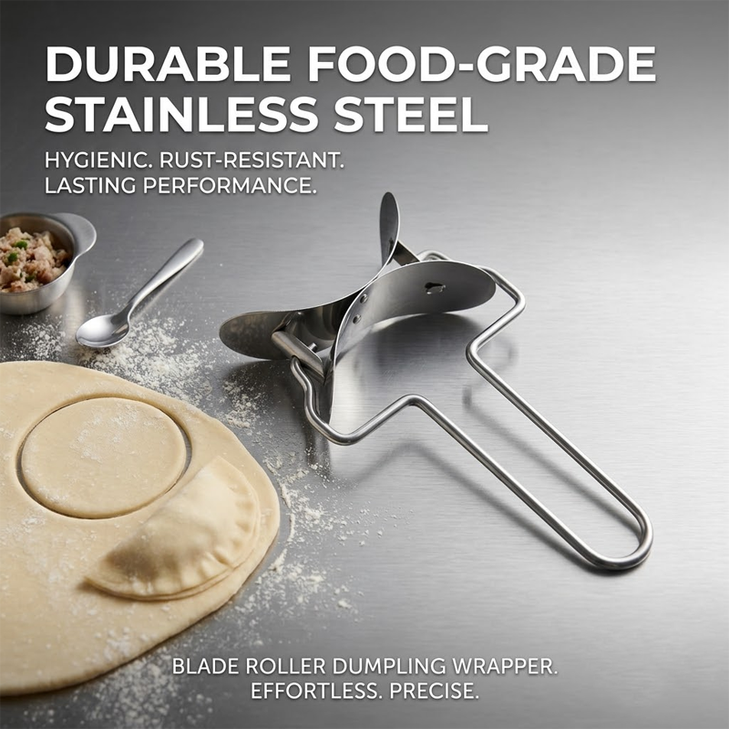 HandyFidgetGround™ RollCut Stainless Pastry Cutter