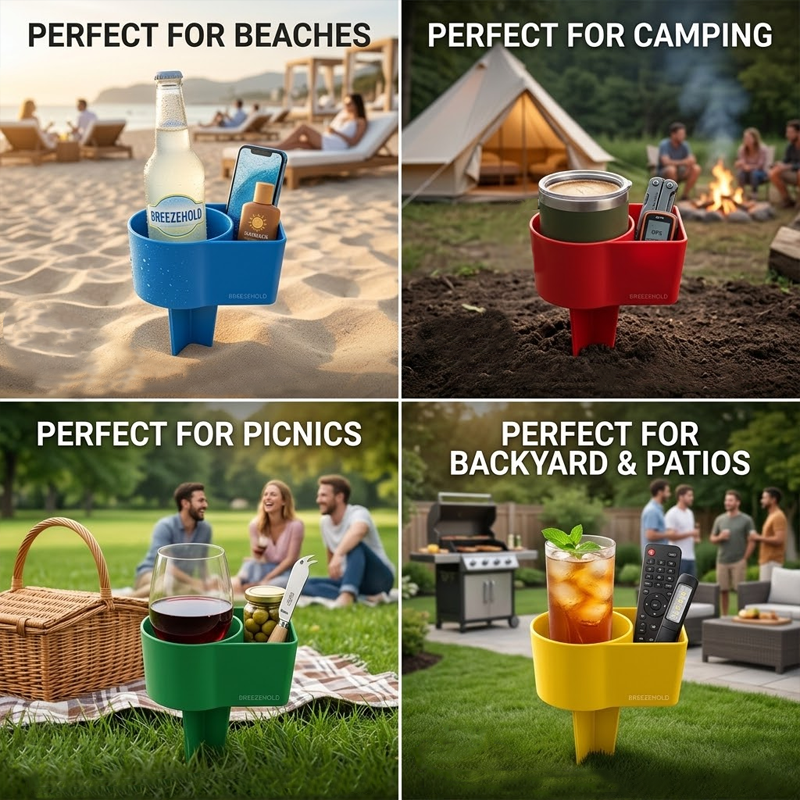 HandyFidgetGround™ SandHold Beach Cup Organizer