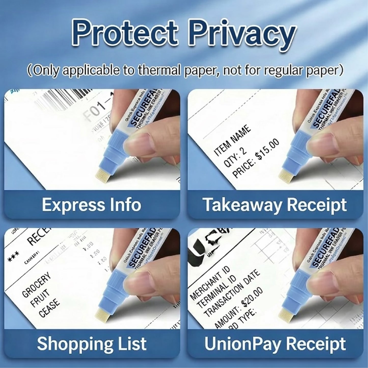 HandyFidgetGround™ SecureFade Thermal Ink Eraser Pen