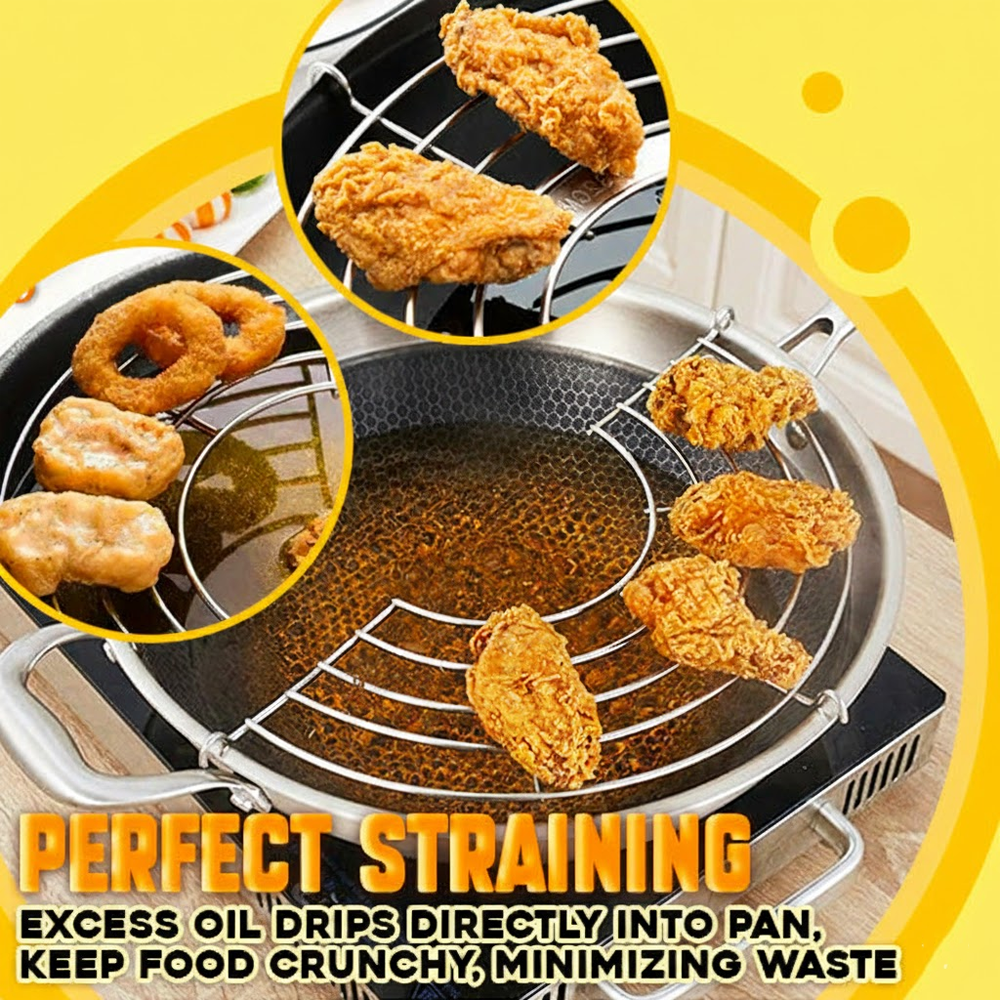 HandyFidgetGround™ Semi-circular Frying Oil Strainer