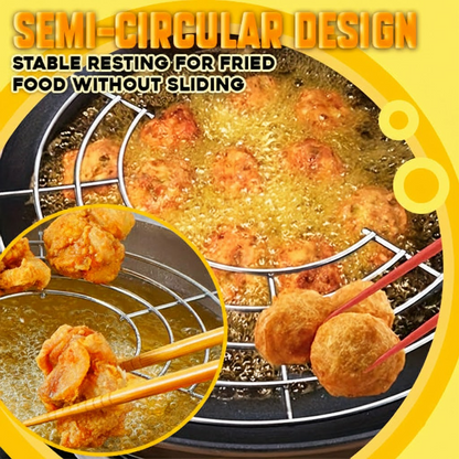 HandyFidgetGround™ Semi-circular Frying Oil Strainer