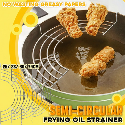 HandyFidgetGround™ Semi-circular Frying Oil Strainer