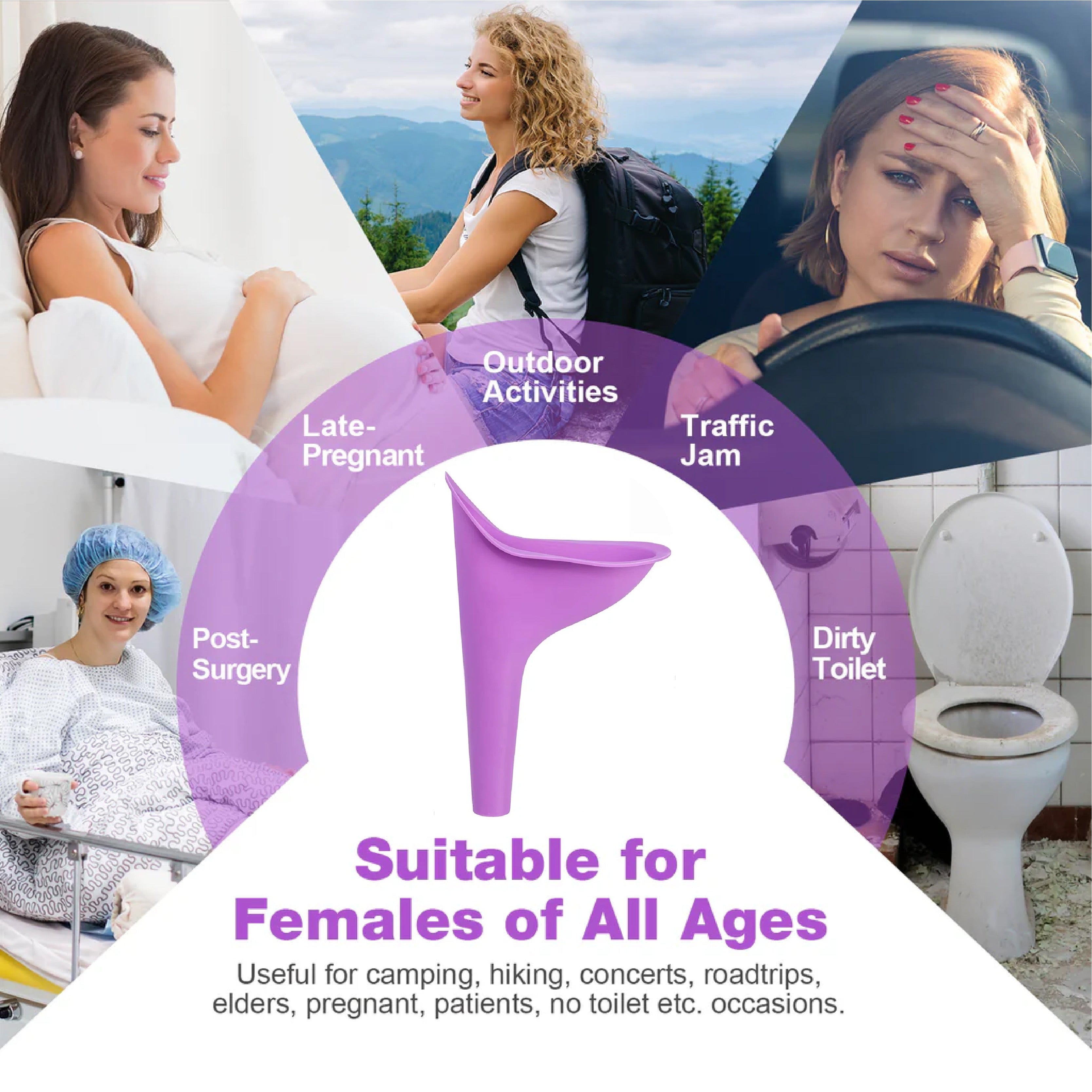 HandyFidgetGround™ SheGo Stand-Up Urination Funnel Set