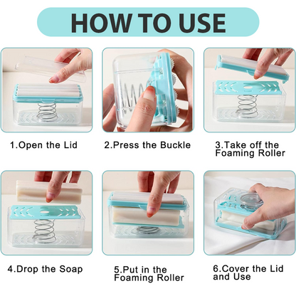 HandyFidgetGround™ SmartFoam Soap Roller Draining Holder