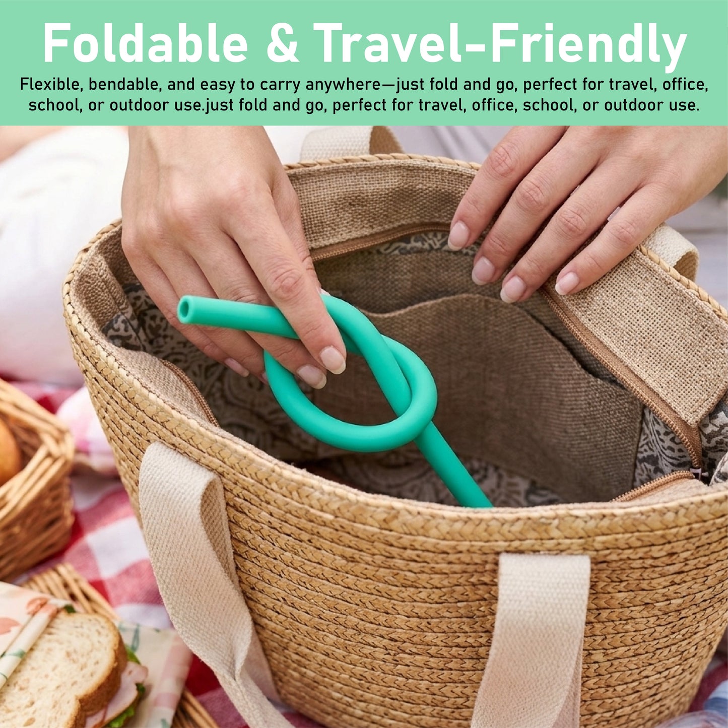 HandyFidgetGround™ SmartSip Reusable Openable Straw