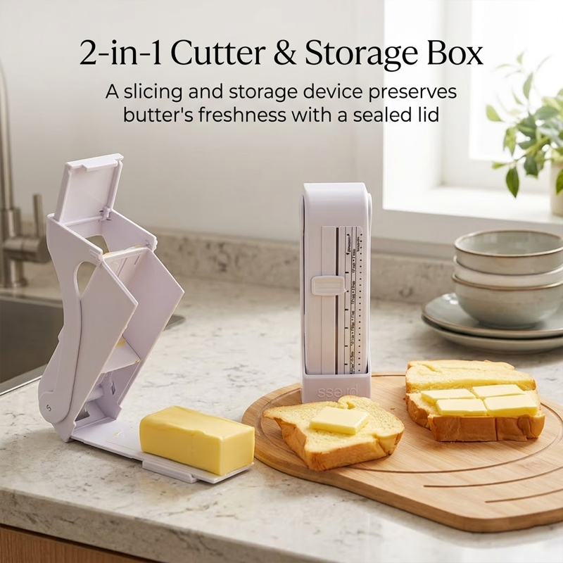 HandyFidgetGround™ SmartSlice Adjustable Butter Cutter Box