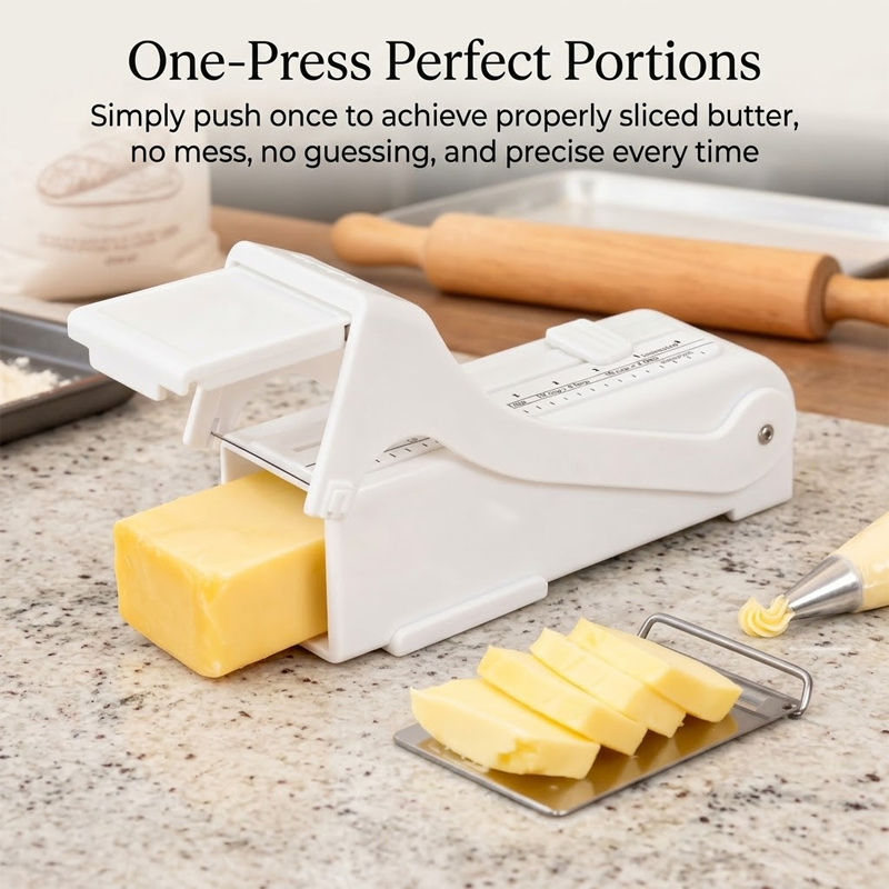 HandyFidgetGround™ SmartSlice Adjustable Butter Cutter Box